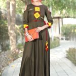 PATLANI Designer Rayon Gowns designer for home and casual wear