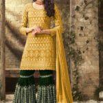 PATLANI GLAMOUR 52001 designer kurti with heavy plazo for festive and wedding wear