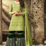 PATLANI GLAMOUR 52001 designer kurti with heavy plazo for festive and wedding wear