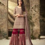 PATLANI GLAMOUR 52001 designer kurti with heavy plazo for festive and wedding wear